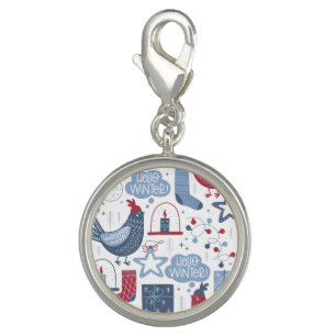 Gray Christmas Hello Winter Illustration Charm