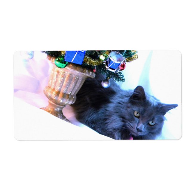 Gray Christmas Label (Front)
