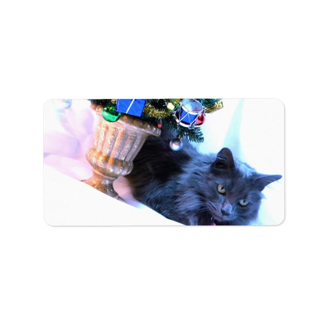 Gray Christmas Label (Front)
