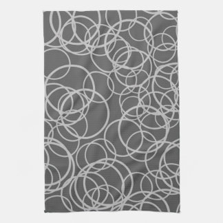 Gray Circles Kitchen Towel