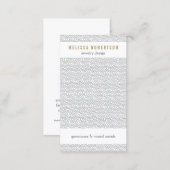 Gray Circles Pattern for Jewelry Design Business Card (Front/Back)