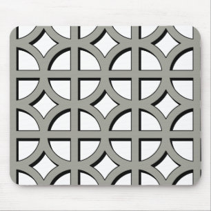 Gray Circles Pattern Mouse Pad