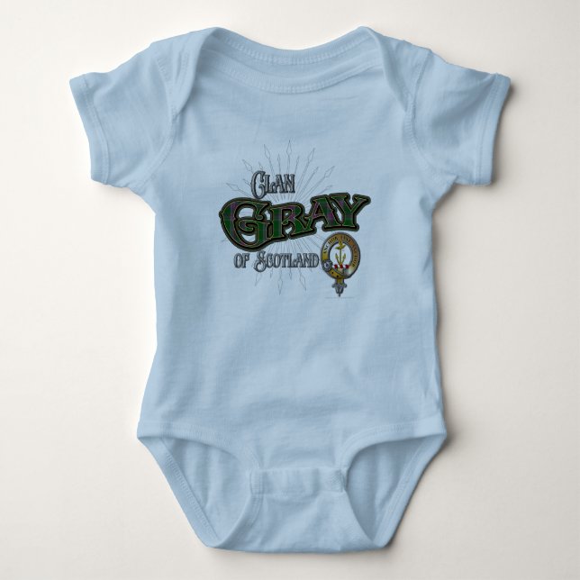 Gray Clan Baby Bodysuit (Front)