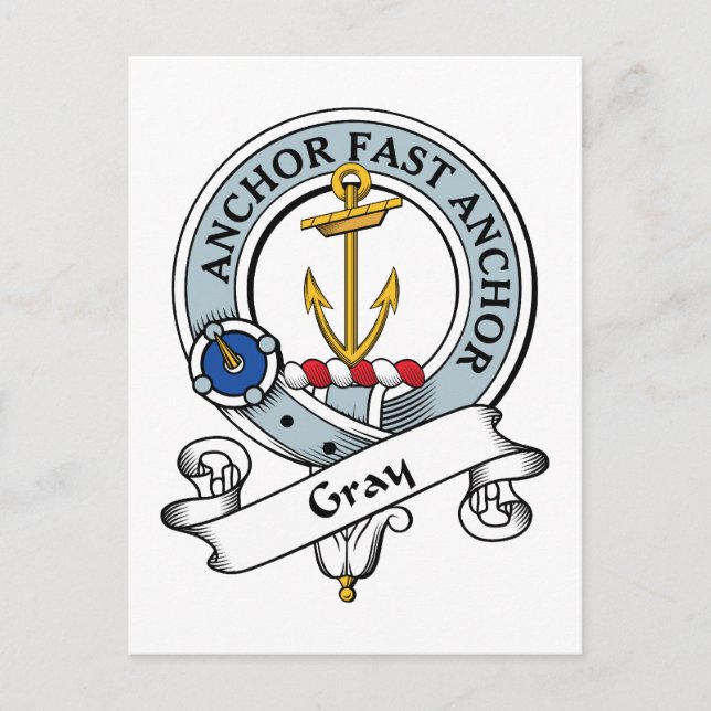 Gray Clan Badge Postcard (Front)