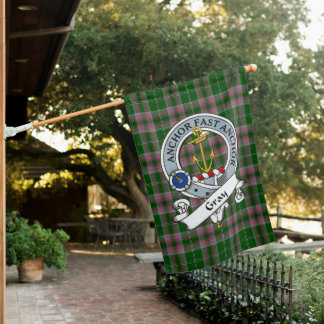Gray Clan Badge Tartan Flag Scottish