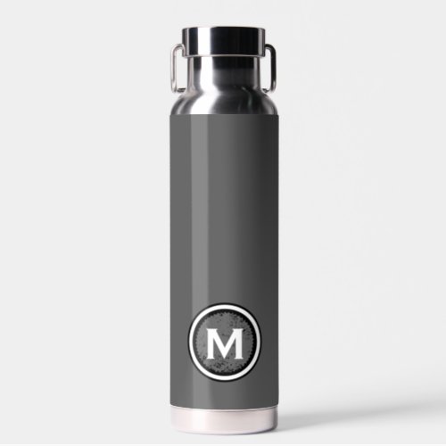 Gray Classic Monogram Water Bottle