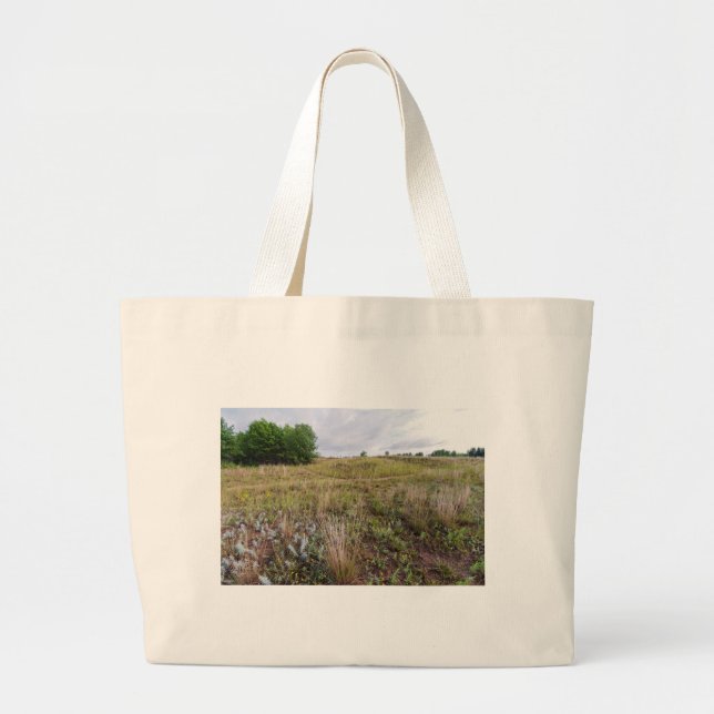 gray cloud dunes and pine bluff overlook  large tote bag (Front)