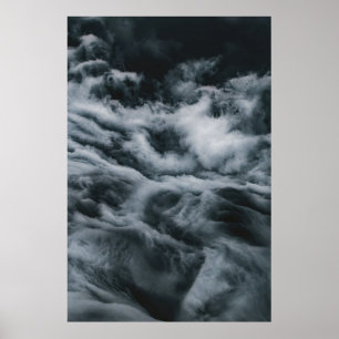 Gray clouds painting poster