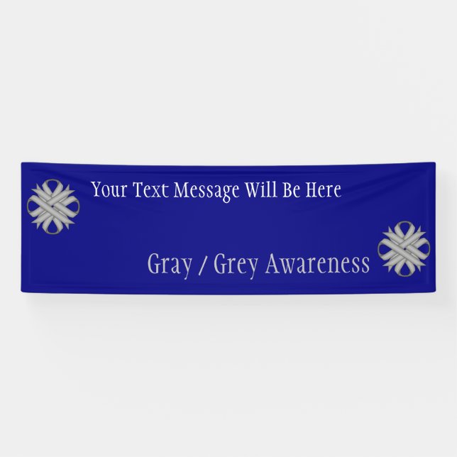 Gray Clover Ribbon by Kenneth Yoncich Banner (Horizontal)