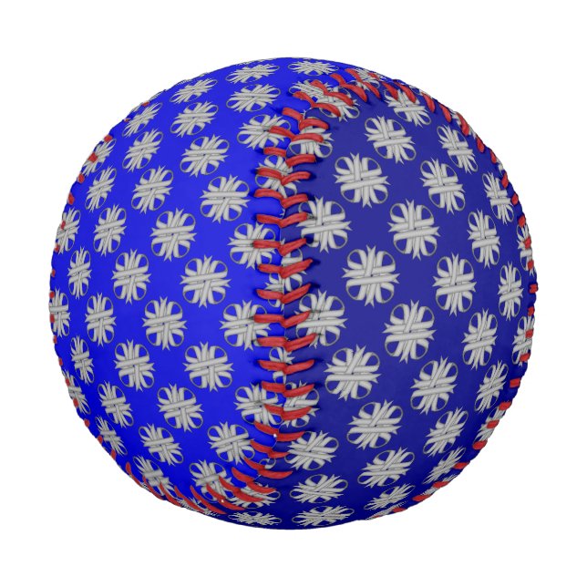 Gray Clover Ribbon by Kenneth Yoncich Baseball (Angled)