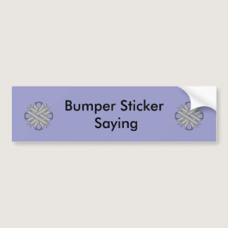 Gray Clover Ribbon by Kenneth Yoncich Bumper Sticker