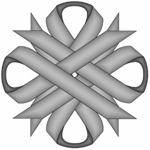 Gray Clover Ribbon by Kenneth Yoncich Statuette