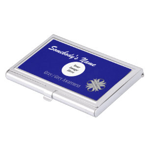 Gray Clover Ribbon Template by Kenneth Yoncich Case For Business Cards