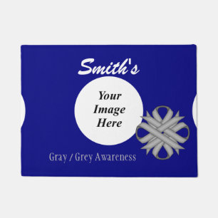 Gray Clover Ribbon Template by Kenneth Yoncich Doormat