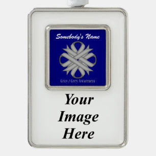 Gray Clover Ribbon Tmpl (V-I)by  Kenneth Yoncich Ornament