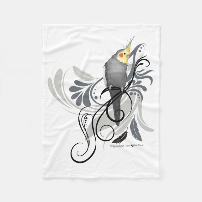 Gray Cockatiel Blanket (Front)