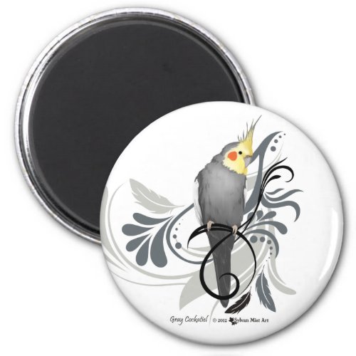 Gray Cockatiel Magnet