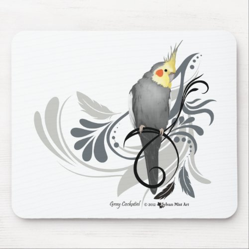 Gray Cockatiel Mouse Pad