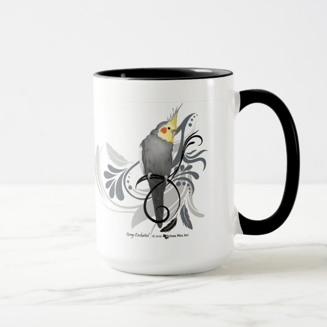Gray Cockatiel Mug (Right)