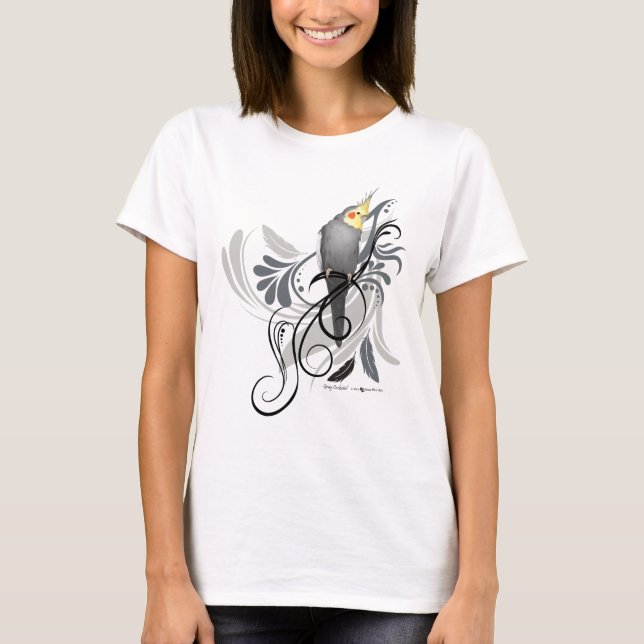 Gray Cockatiel T-Shirt (Front)