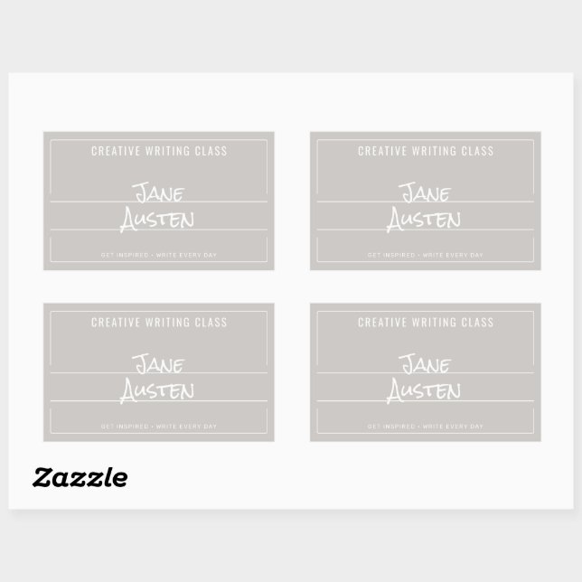 Gray College Composition Notebook Label (Sheet)