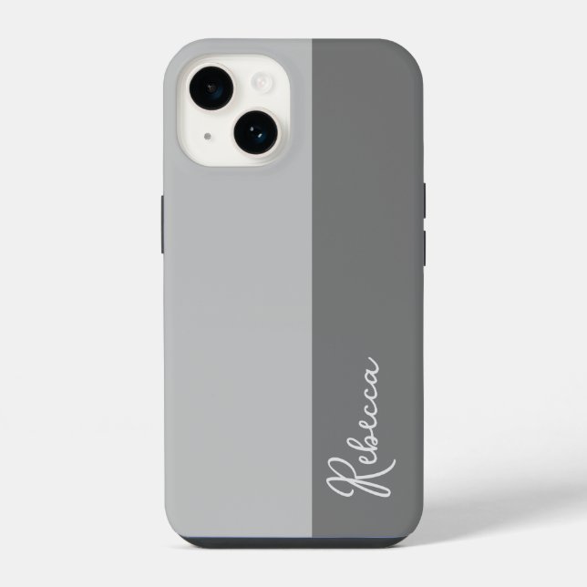 Gray Color Block Phone Case (Back)