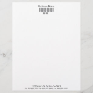 Gray color court reporter business letterhead