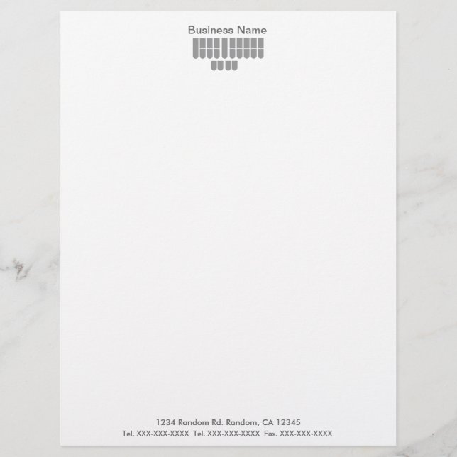 Gray color court reporter business letterhead (Front)