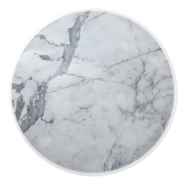 Gray Color Marble Pattern Ceramic Knob (Front)