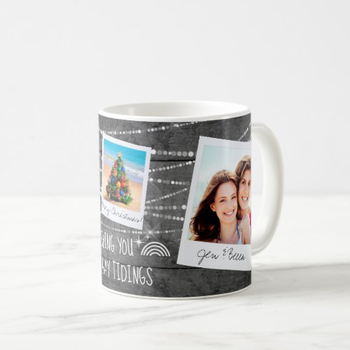 Gray Color Pop Gay Tidings LGBT Photo Holiday Coffee Mug