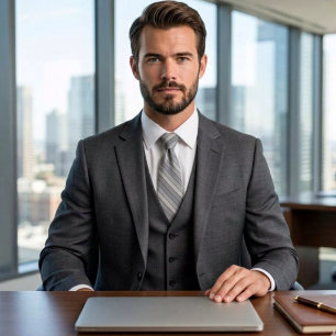 Gray Colors With Black Stripes On Watercolor Paper Neck Tie