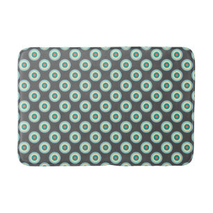 Gray Combination Circles by Shirley Taylor Bath Mat