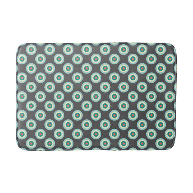 Gray Combination Circles by Shirley Taylor Bath Mat (Front)