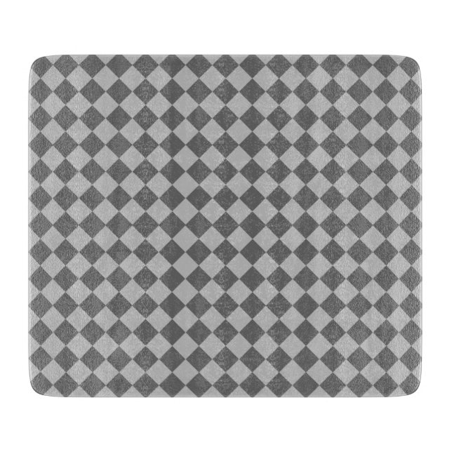 Gray Combination Diamond Pattern by Shirley Taylor Cutting Board (Front)