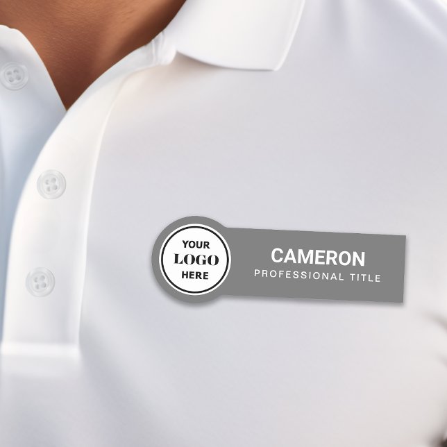 Gray Company Logo Name Tag (Creator Uploaded)