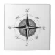 Gray Compass Rose Tile | Zazzle