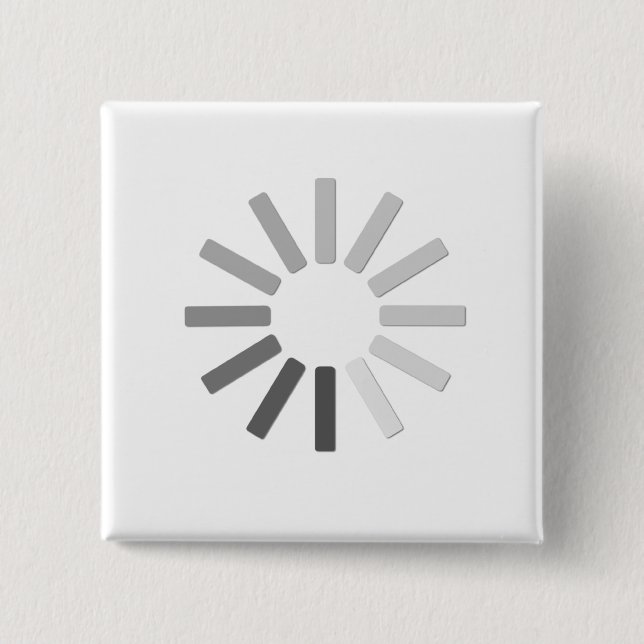 gray computer loading symbol button (Front)