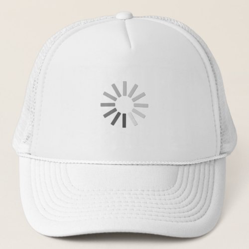 gray computer loading symbol hat