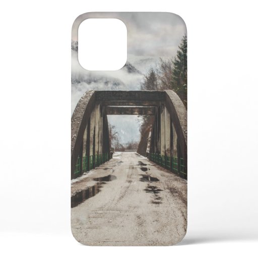 GRAY CONCRETE ARCH BRIDE BESIDE LEAFLESS TREE NEAR iPhone 12 CASE