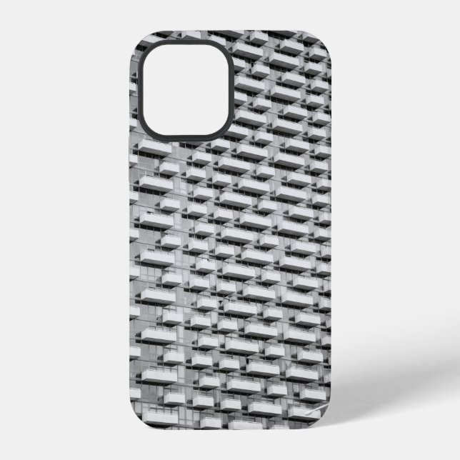 Gray concrete building iphone case (Back)