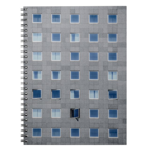 Gray concrete building photography notebook (Front)