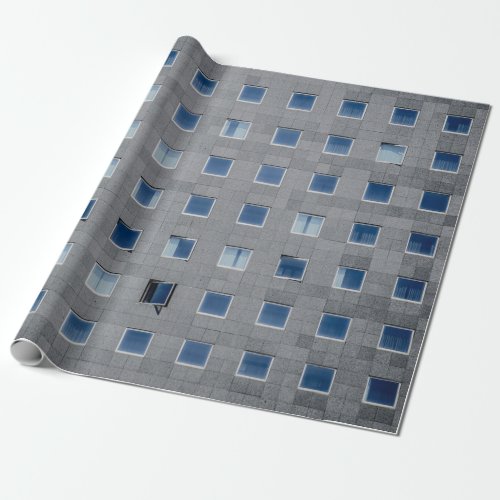 Gray concrete building photography wrapping paper