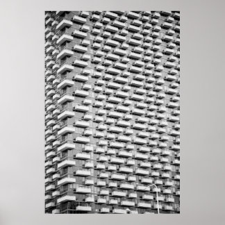 Gray concrete building poster