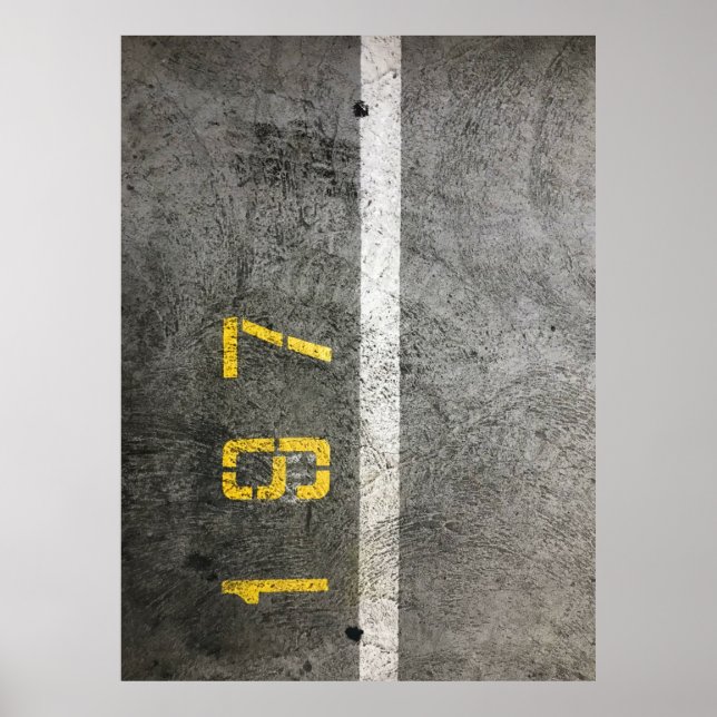 Gray concrete floor with 197 print (Front)