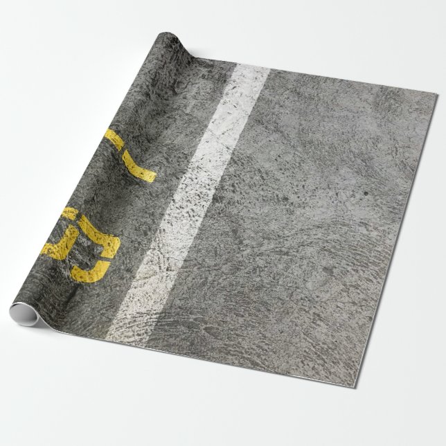 Gray concrete floor with 197 print wrapping paper (Unrolled)