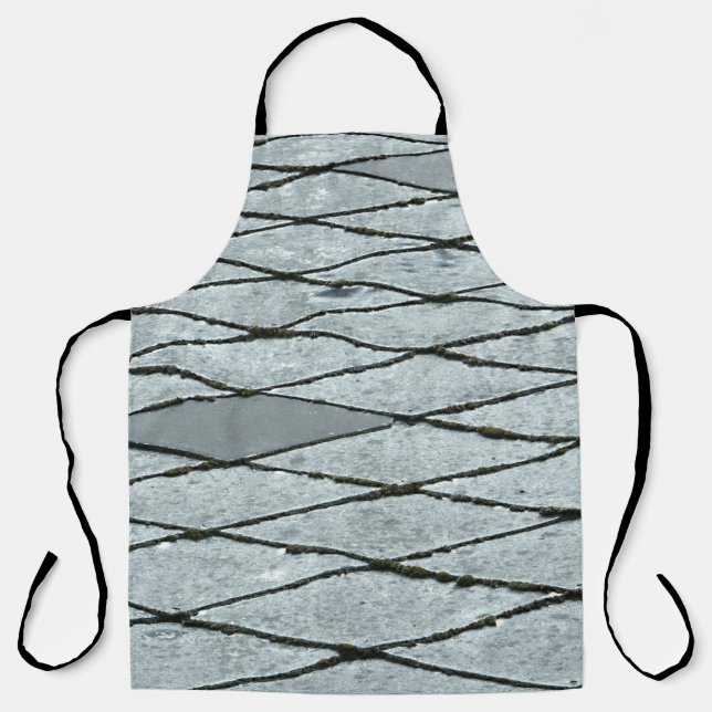 Gray concrete pavement apron (Front)