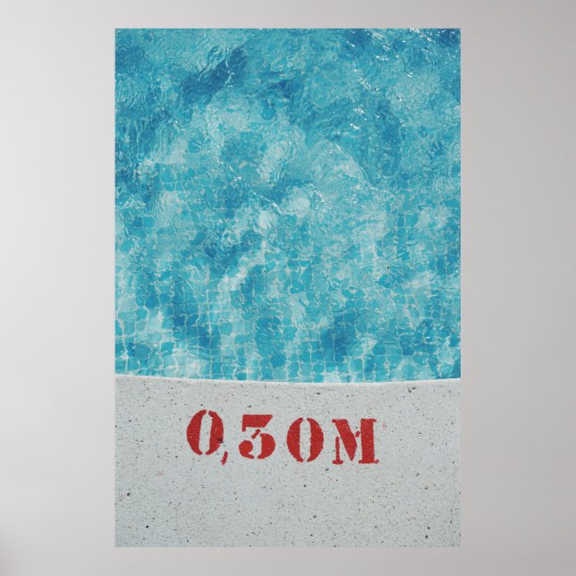 Gray concrete pool at 0,30 Meter Poster (Front)