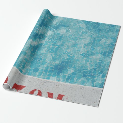 Gray concrete pool at 030 Meter Wrapping Paper