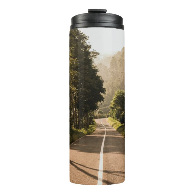Gray concrete road in the morning thermal tumbler (Front)