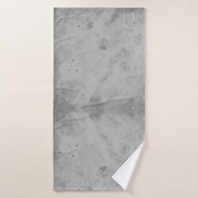 Gray Concrete Texture Background Rustic Distressed Bath Towel (Bath Towel)